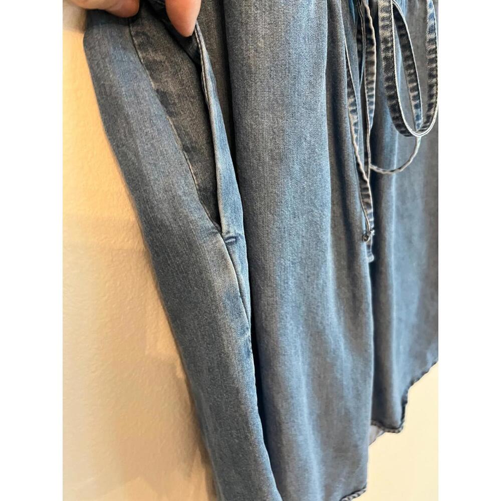 Retro Gap Sleeveless Denim Dress knee length drawstring waist S - Picture 5 of 5